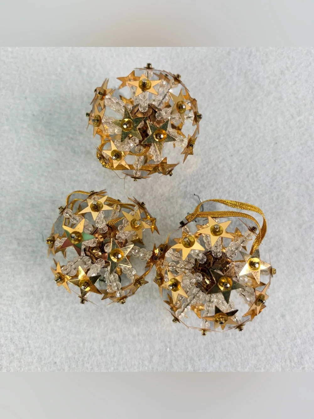 Atomic Starburst Cluster Star Copper Beaded Pushpins Christmas Ornament Vintage